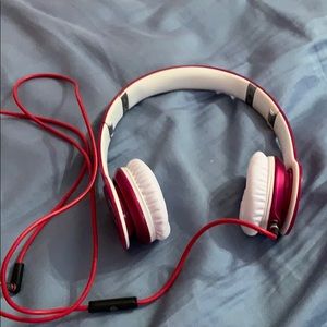dark pink beats by dr headphones
